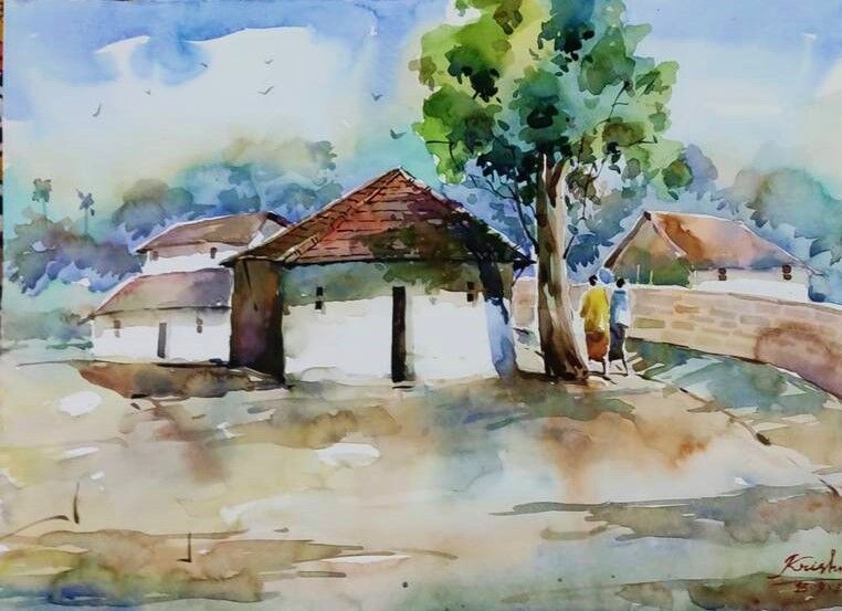 Indian village painting 2