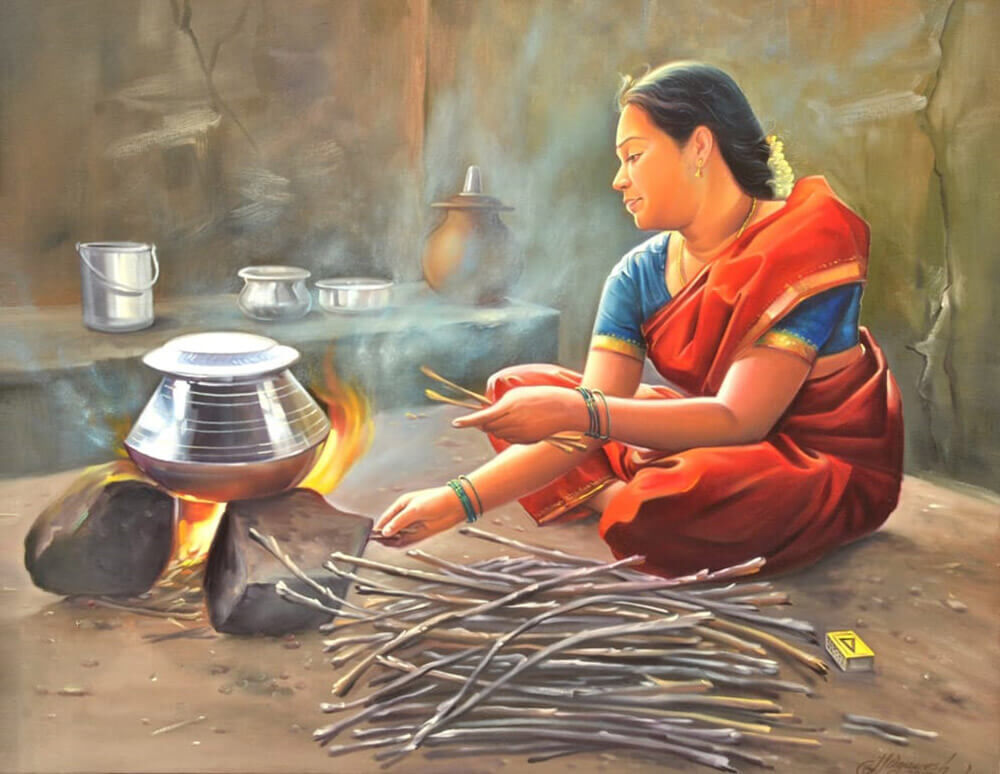 Cooking style in Village