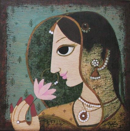 Lady with Lotus 1