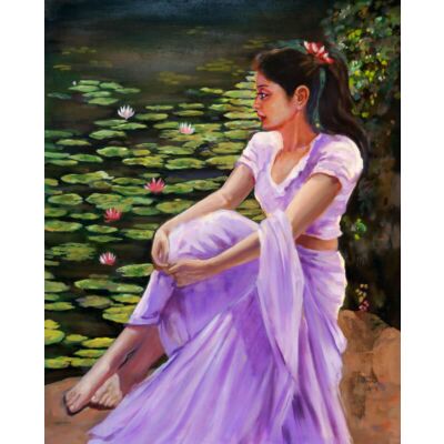 Girl near Lotus Pond