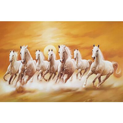 Seven horses running