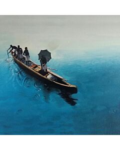 boat painting,Aesthetic value in the Work of Landscape Painting for living room