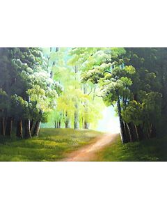 Scenery Painting ,original artwork that will bring a coherance of positivity and vibrance to the entire wall and room