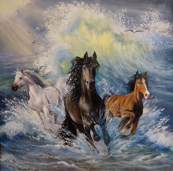 Running Horse 4-running horse painting for Living Room